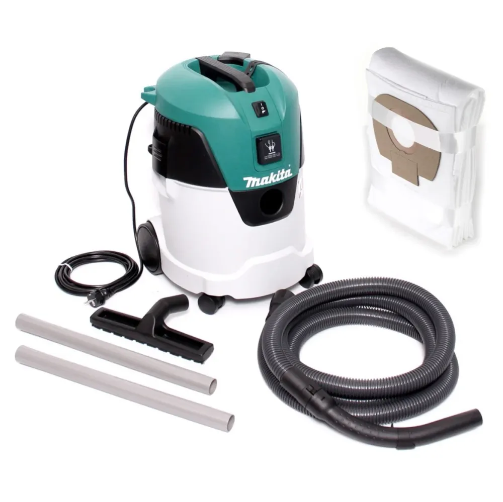 Aspirateur eau et poussière Makita VC 2512 L 1000 W classe L aspirateur industriel + sacs filtrants non-tissés Makita clas...