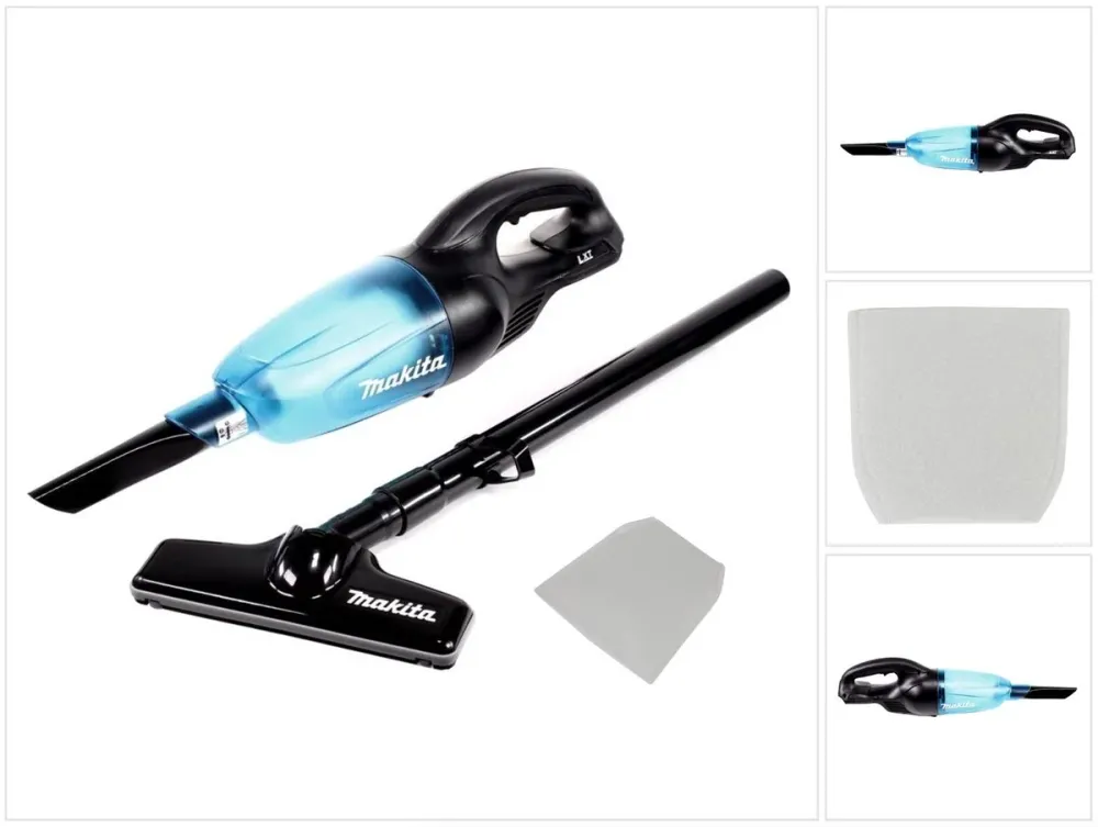 Makita DCL 180 ZB 18 V Li-Ion Aspirateur sans fil noir + 10 x Sacs à poussière - sans Batterie, sans Chargeur