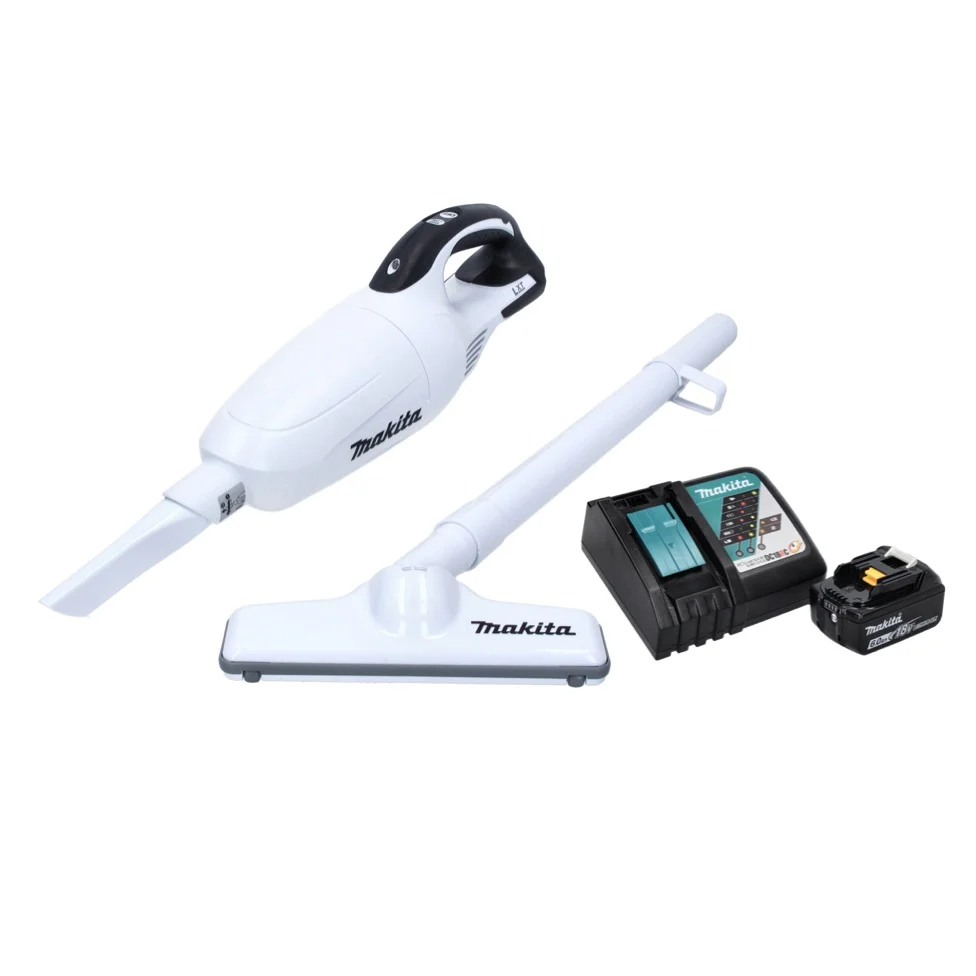Makita DCL 181 FRG1W Aspirateur sans fil 18V blanc + 1x Batterie 6,0Ah + Chargeur