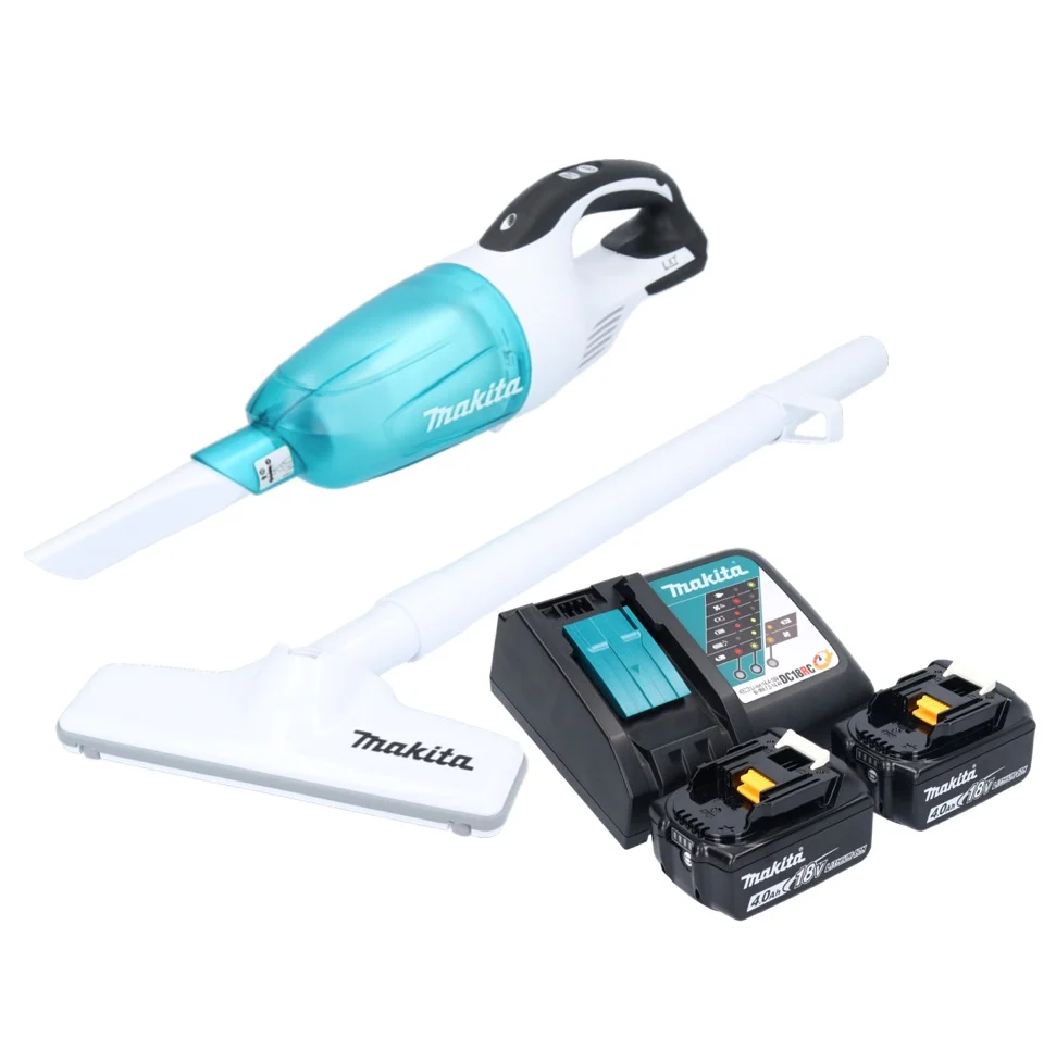 Makita DCL 181 FRMWX aspirateur sans fil 18 V 53 mbar 0,65 L + 2x batterie rechargeable 4,0 Ah + chargeur