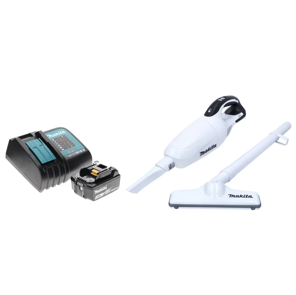 Makita DCL 181 FSF1 W 18 V Aspirateur sans fil blanc + 1x Batterie 3,0 Ah + Chargeur