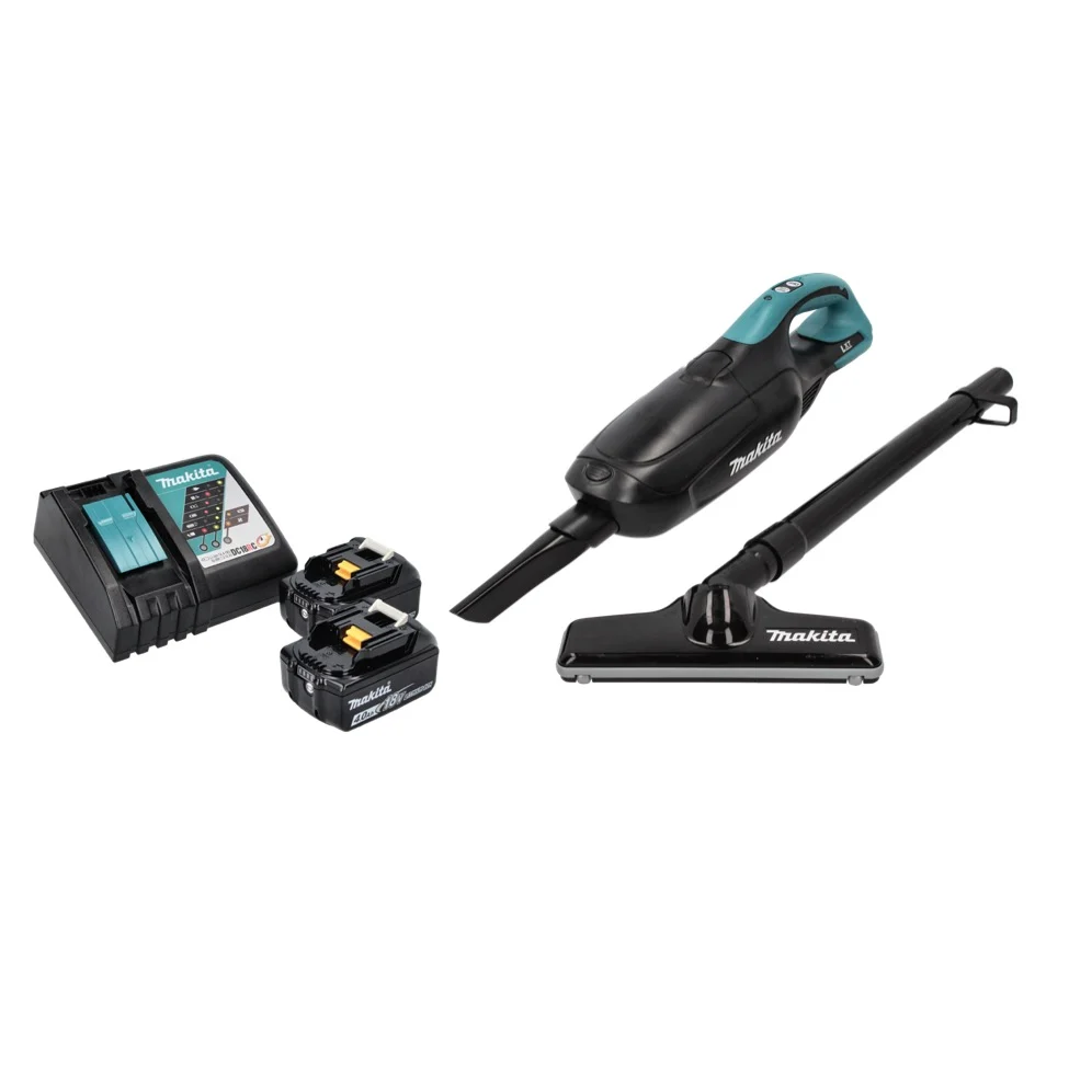 Makita DCL 182 RM B Aspirateur sans fil 18 V noir + 2x batterie 4,0 Ah + chargeur
