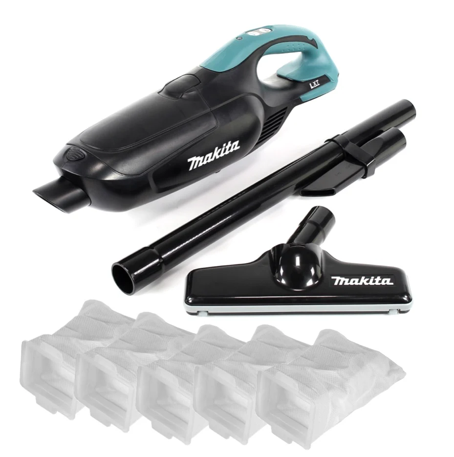 Makita DCL 182 ZB Aspirateur sans fil 18 V noir + 5x sacs à poussière en non-tissé - sans batterie, sans chargeur