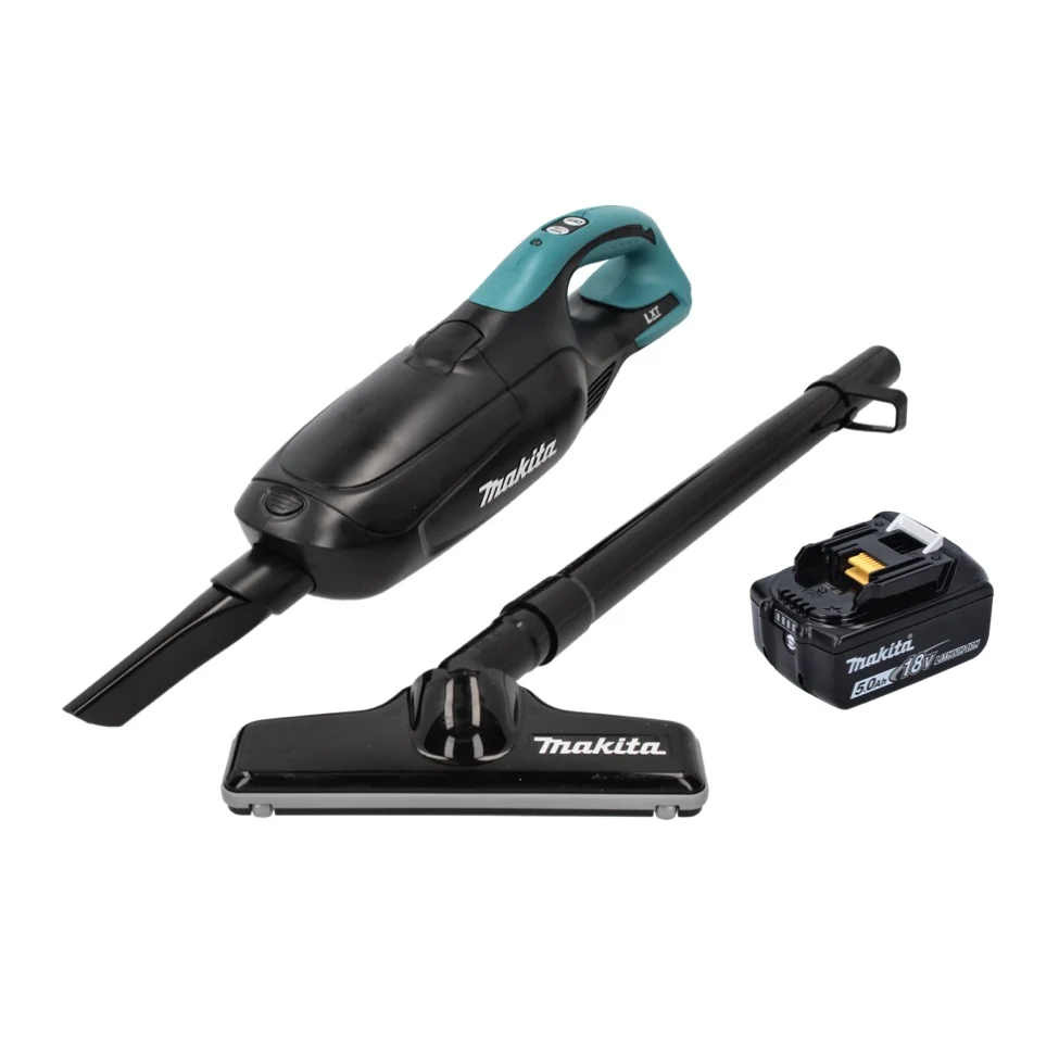 Makita DCL 182 T1 B Aspirateur sans fil 18 V - noir + 1x Batterie 5,0 Ah - sans chargeur