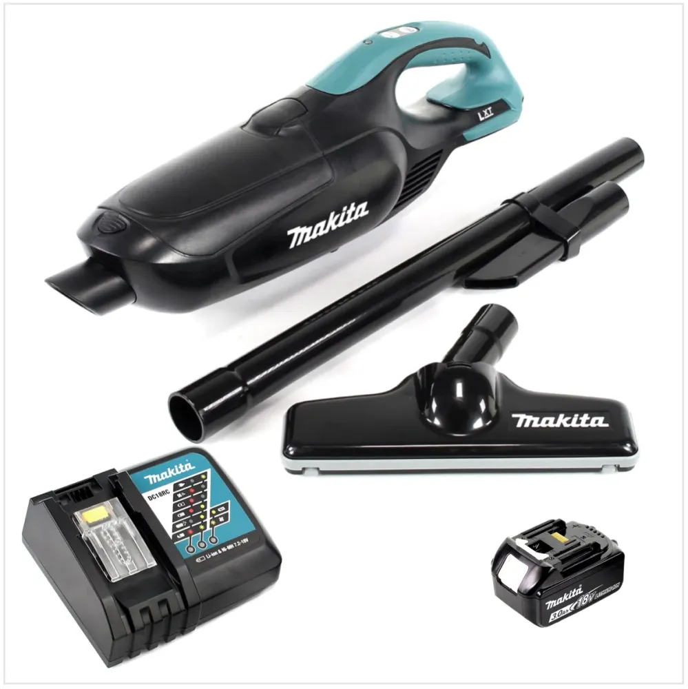 Makita DCL 182 RF1 B Aspirateur sans fil 18 V noir + 1x batterie 3,0 Ah + chargeur