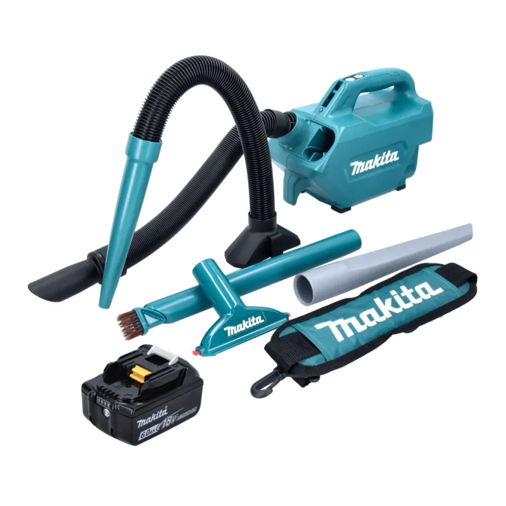 Makita DCL 184 G1 Aspirateur sans fil 18V - 54 mbar - 0,5 l + 1x Batterie 6,0 Ah - sans chargeur