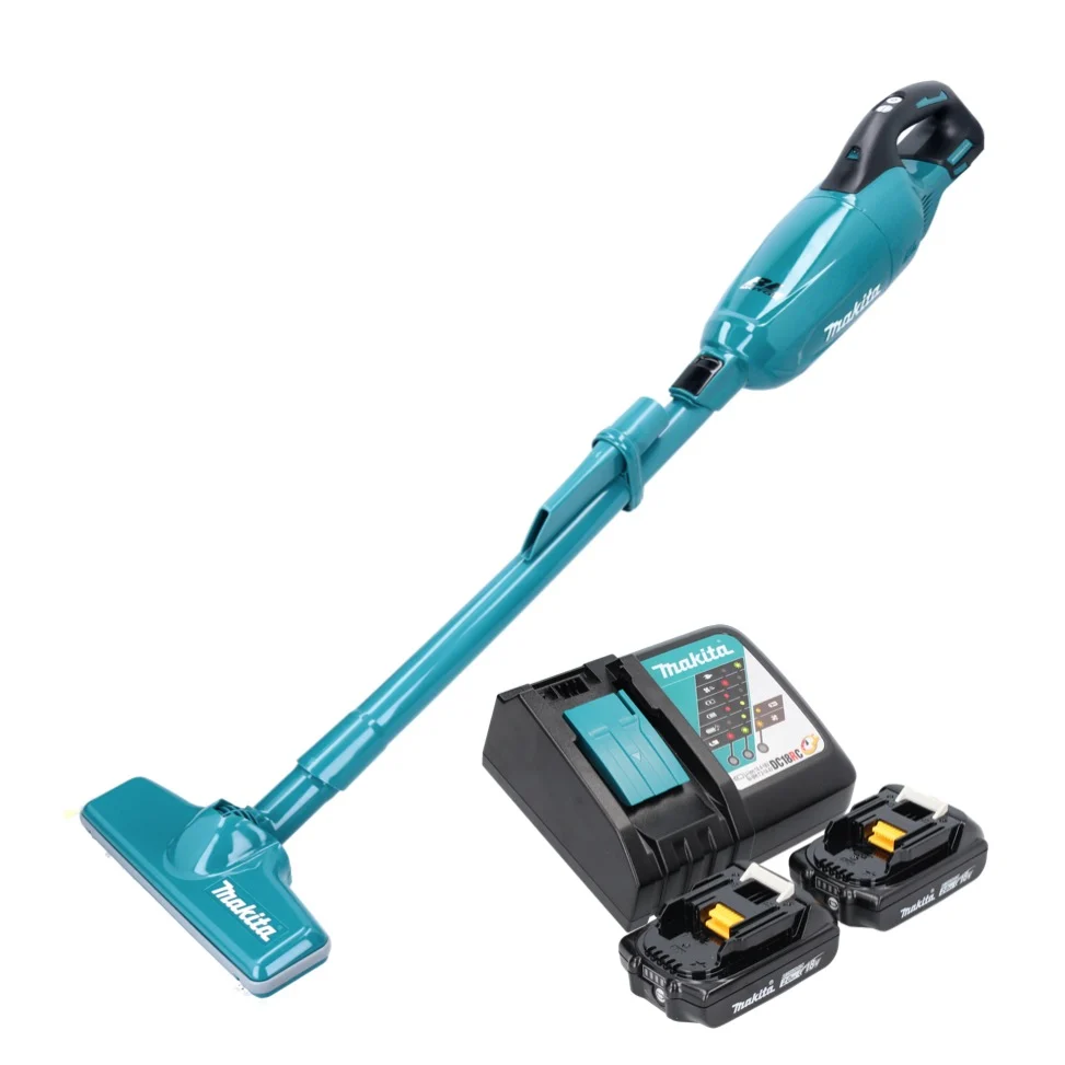 Makita DCL 281 FRA Aspirateur sans fil 18 V Brushless + 2x batterie 2,0 Ah + chargeur