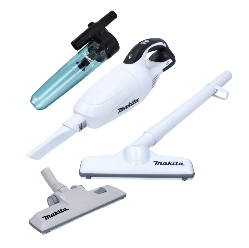 Makita DCL181FZW Aspirateur sans fil Blanc 18V + Collecteur Cyclone noir sans mecanisme + Jeu d'assembly Nozzel - sans bat...