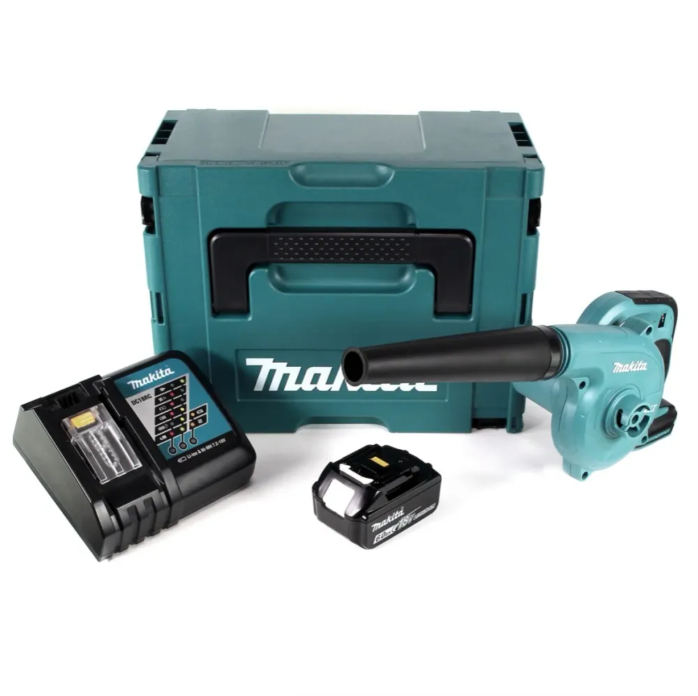 Makita DUB 182 RG1J 18 V Li-Ion Aspirateur souffleur sans fil + Coffret de transport Makpac + 1 x Batterie 6,0 Ah + Chargeur