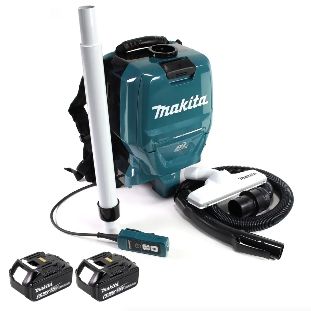 Makita DVC 260 G 36 V (2 x 18 V) Aspirateur dorsal avec batterie Li-Ion sans balais + 2 batteries 6,0 Ah - sans chargeur