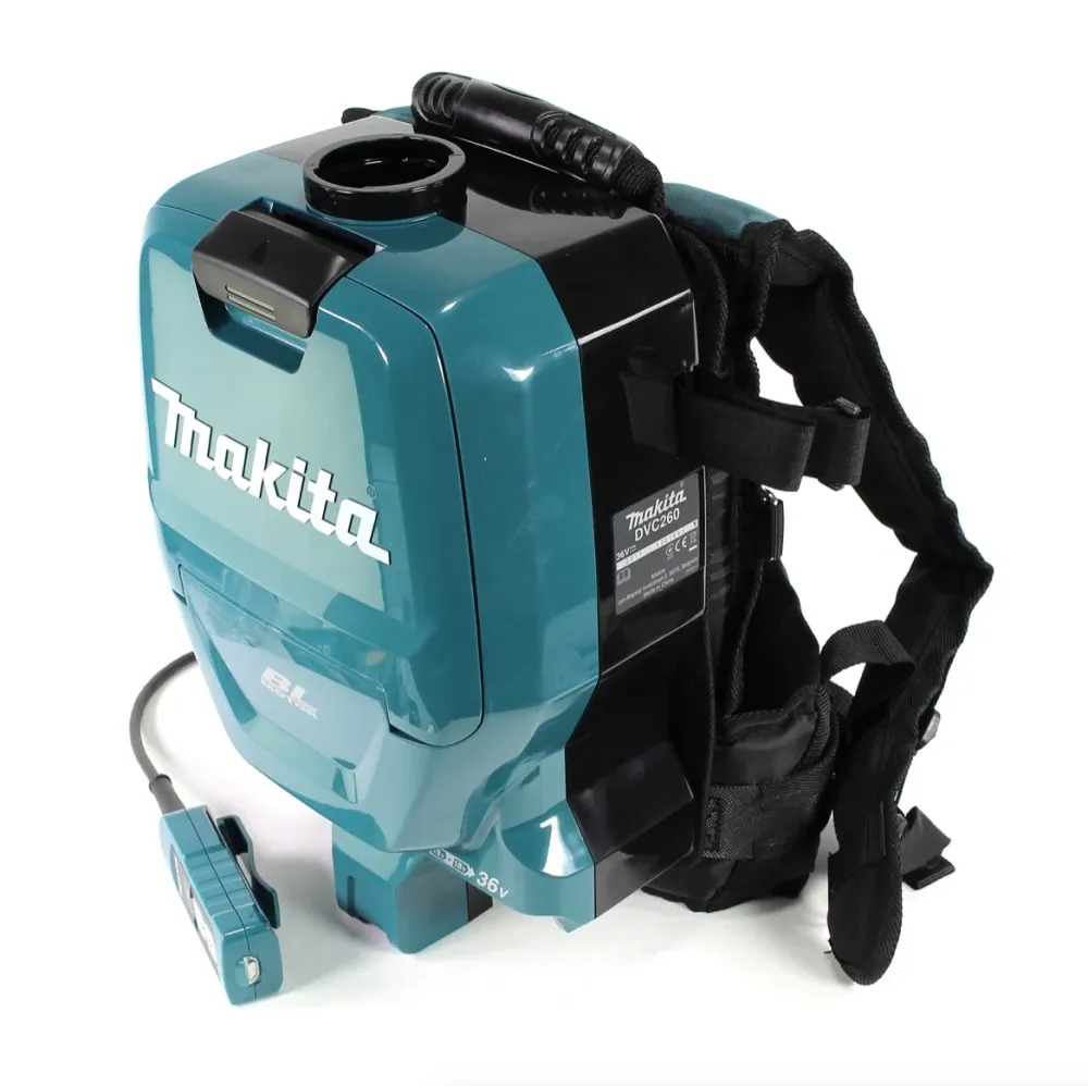 Makita DVC 260 G 36 V (2 x 18 V) Aspirateur dorsal avec batterie Li-Ion sans balais + 2 batteries 6,0 Ah - sans chargeur