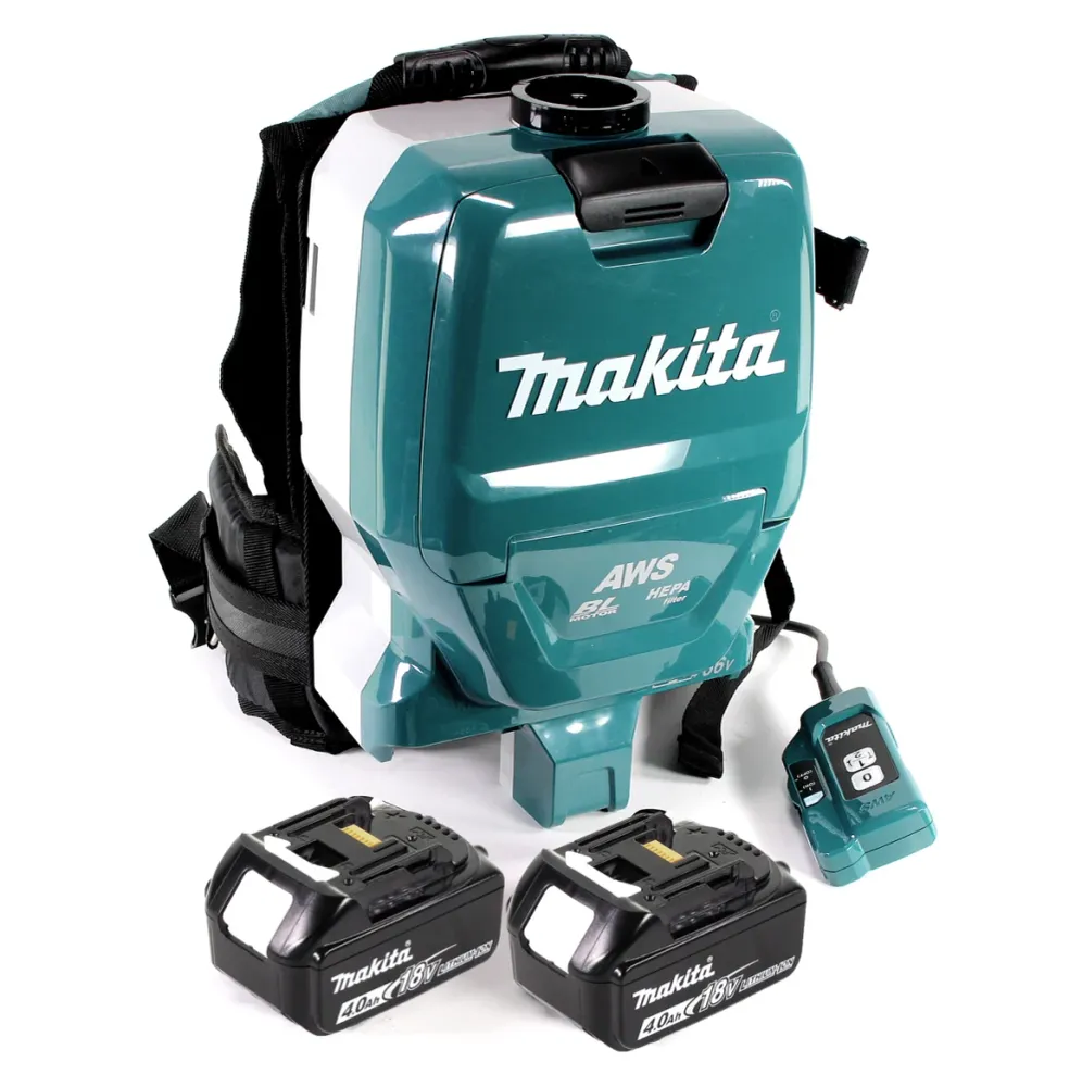 Makita DVC 265 MXU Aspirateur dorsal sans fil 36 V (2x 18 V) brushless + 2x Batteries 4.0 Ah - sans chargeur