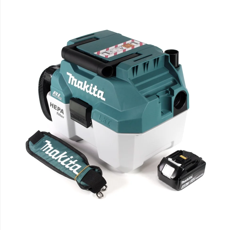 Makita DVC 750 LM1X3 Aspirateur à eau et à poussière sans fil 18 V portable + 1x batterie 4,0 Ah - sans accessoires, sans...