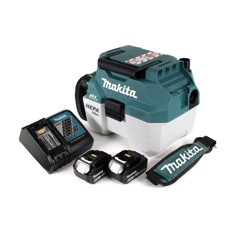 Makita DVC 750 LRGX1 Aspirateur eau et poussière sans fil 18V + 2x Batteries 6,0Ah + Chargeur- sans accessoires