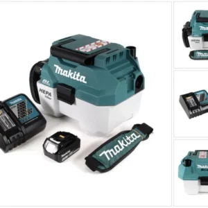 Makita DVC 750 LRM1X3 Aspirateur eau et poussière sans fil 18 V portable + 1x batterie 4,0 Ah et chargeur - sans accessoires