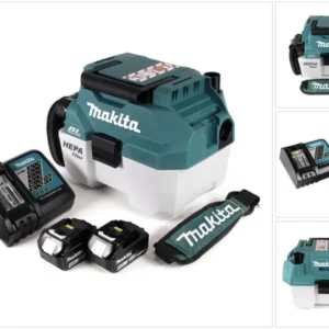 Makita DVC 750 LRMX3 Aspirateur eau et poussière à batterie 18 V portable + 2x 4,0 Ah batterie et chargeur- sans accessoires