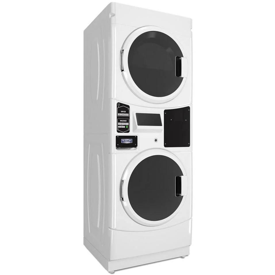 Maytag Commercial Laundry Appareil de buanderie commercial sécheuses et laveuse superposées électrique avec technologie Tu...