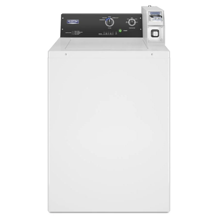 Maytag Commercial Laundry Laveuse commerciale à chargement par le dessus à monnaie MAT23CSAWW