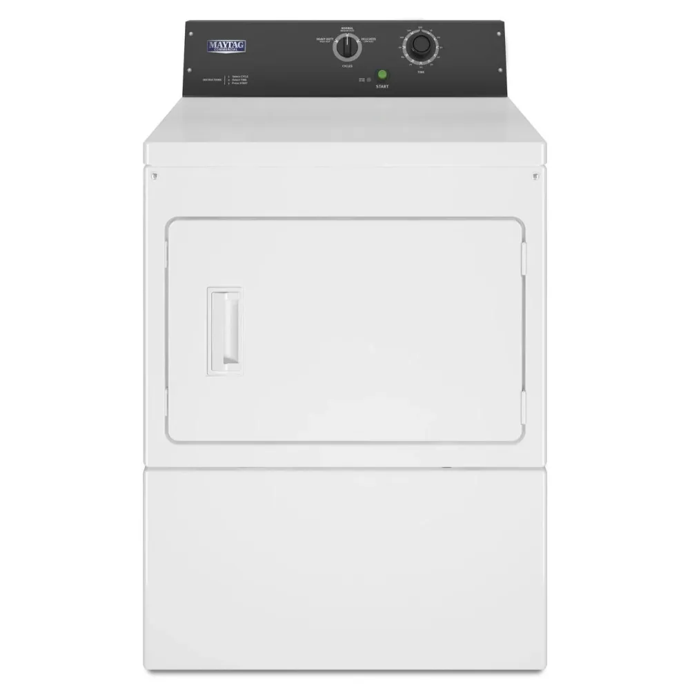 Maytag Commercial Laundry Sécheuse commerciale à chargement frontal à gaz de 7,4 pi cu MDG20MNAZW