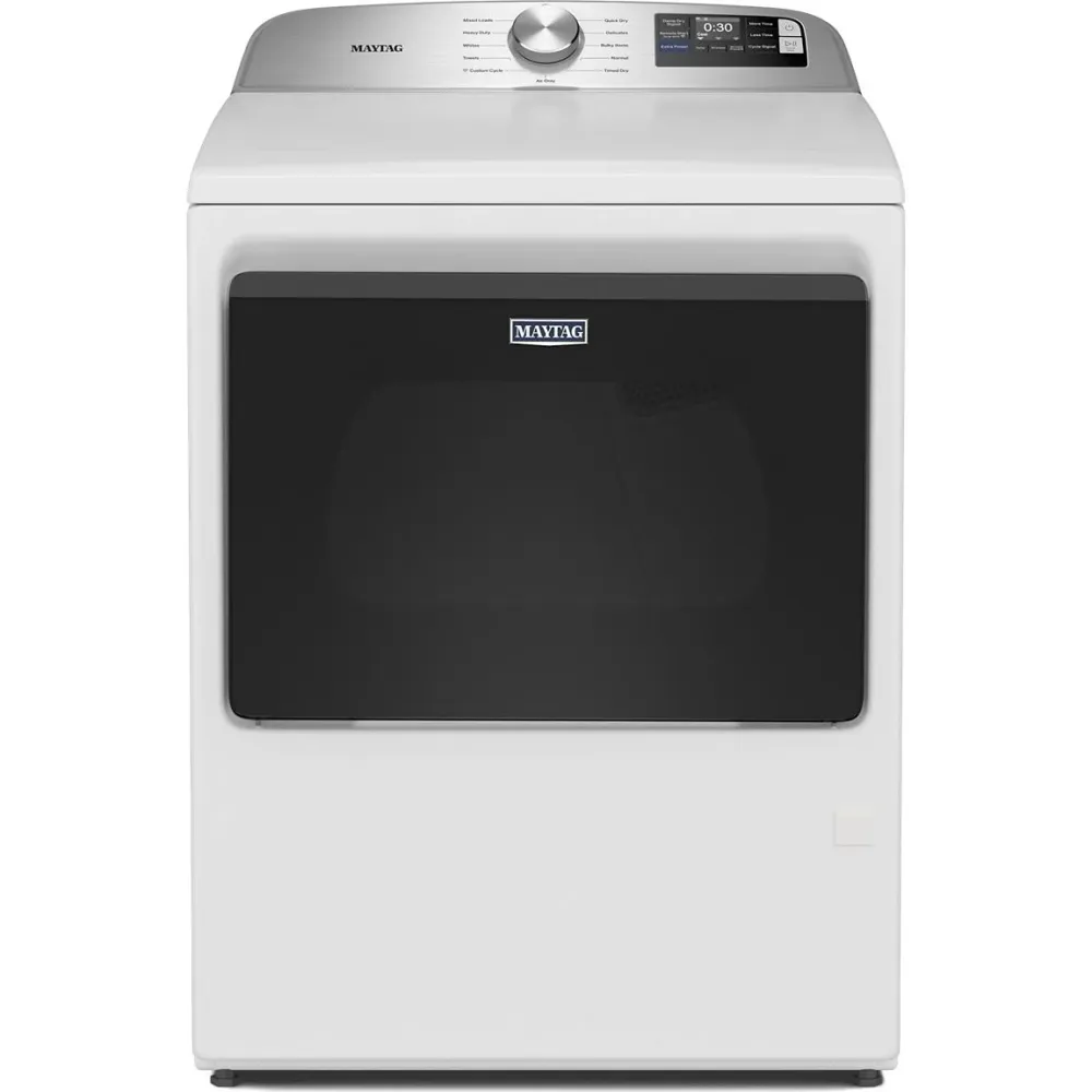 Maytag Sécheuse électrique de 7,4 pi. cu. avec fonction Extra Power et détection d’humidité perfectionnée YMED6205RW