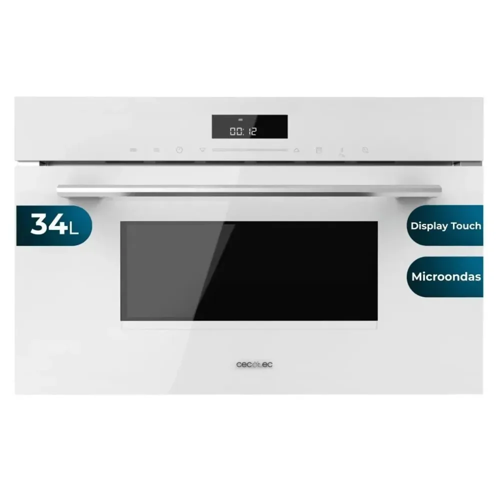 Micro ondes encastrable 34L; grill décongélation et cuisson rapide Cecotec