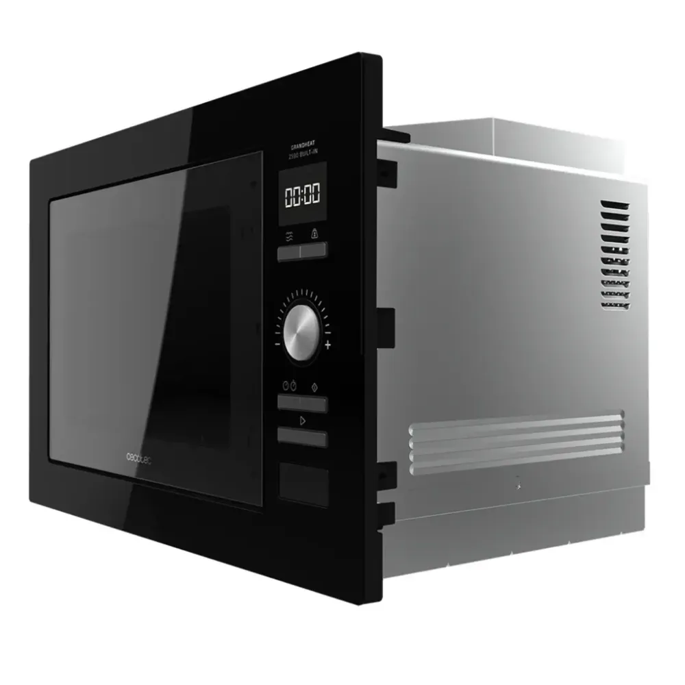 Micro ondes encastrable 25 L grill 1000 W 8 fonctions design moderne et efficace Cecotec