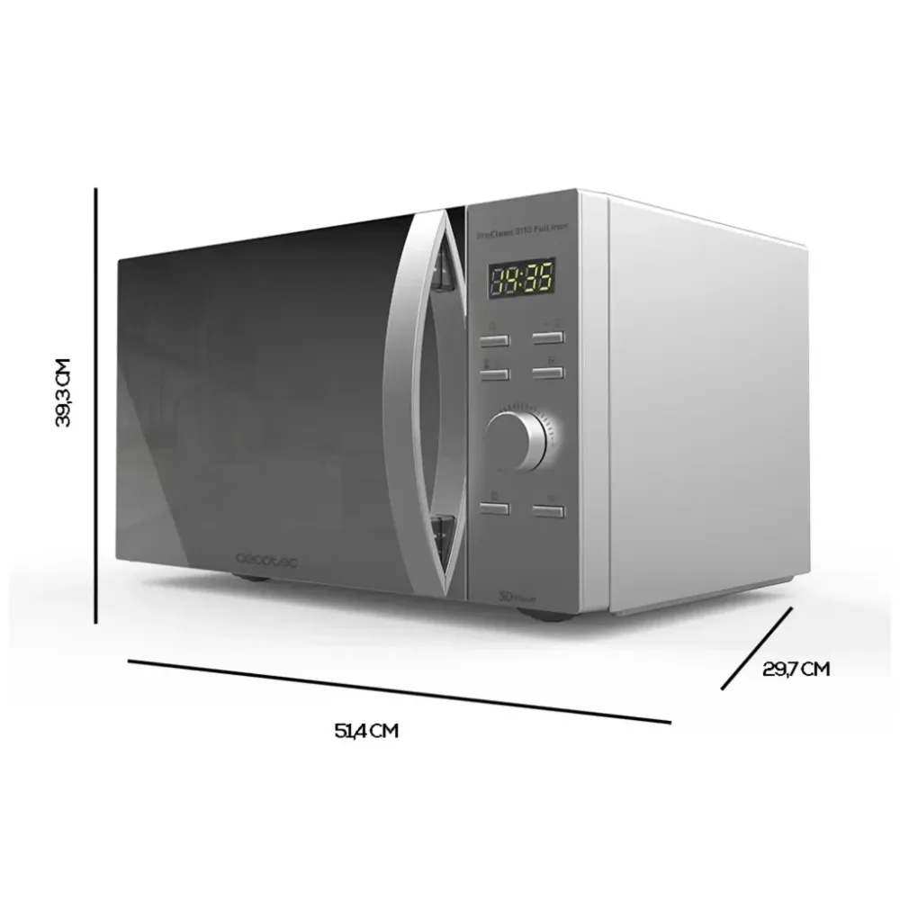 Micro ondes grill 1000W 30L Cecotec design miroir et technologie 3DWave