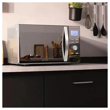 Micro ondes grill 1000W 30L Cecotec design miroir et technologie 3DWave