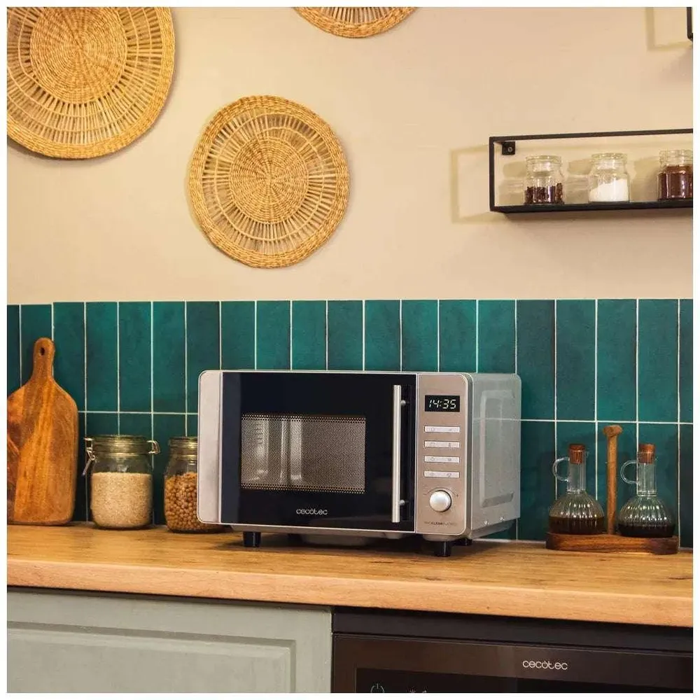 Microondes Flatbed Inox 20L Cecotec, puissance élégance et fonctionnalité pour votre cuisine