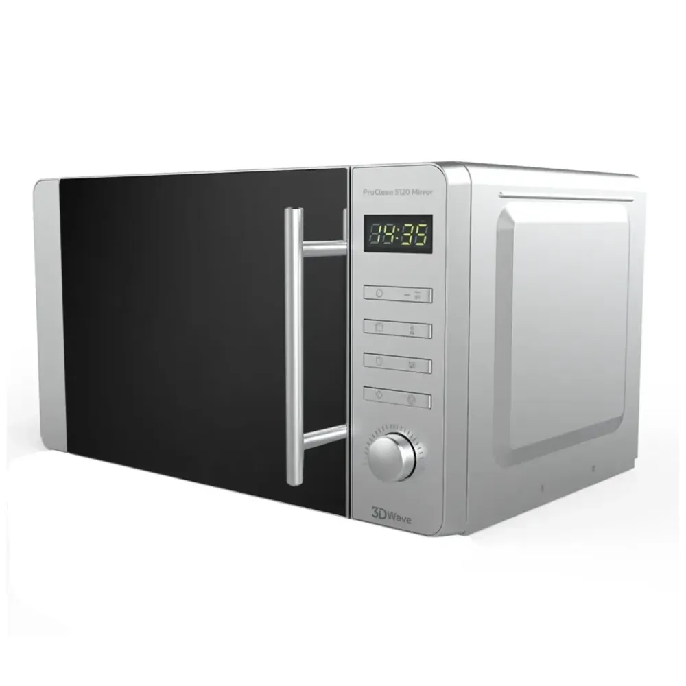 Microondes inox 20 L avec grill 8 programmes technologie 3DWave Cecotec