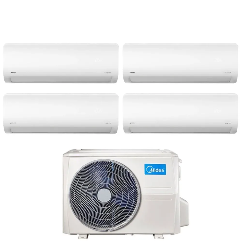 Midea Climatiseur Quad Split Inverter Xtreme Series 9+9+9+9 avec M4oe-28hfn8 R-32 Wi-Fi intégré 9000+9000+9000+9000 - Neuf