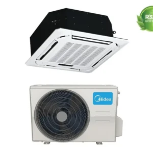 Midea Inverter Climatiseur Cassette 4 voies Super Slim 90x90 36000 Btu Mcd1-36hrfn8 ++ Wi-Fi Grille en option incluse Trip...
