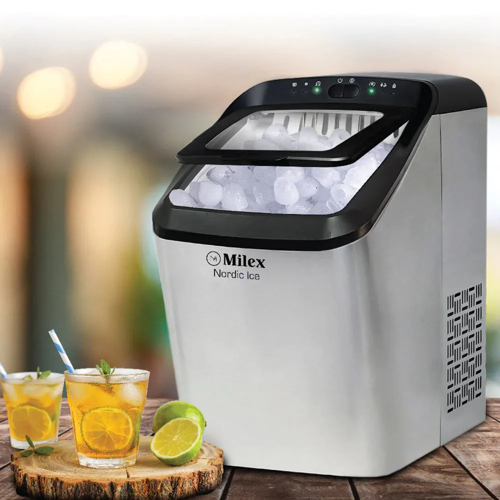 Milex Nordic 15kg Ice Maker Argenté