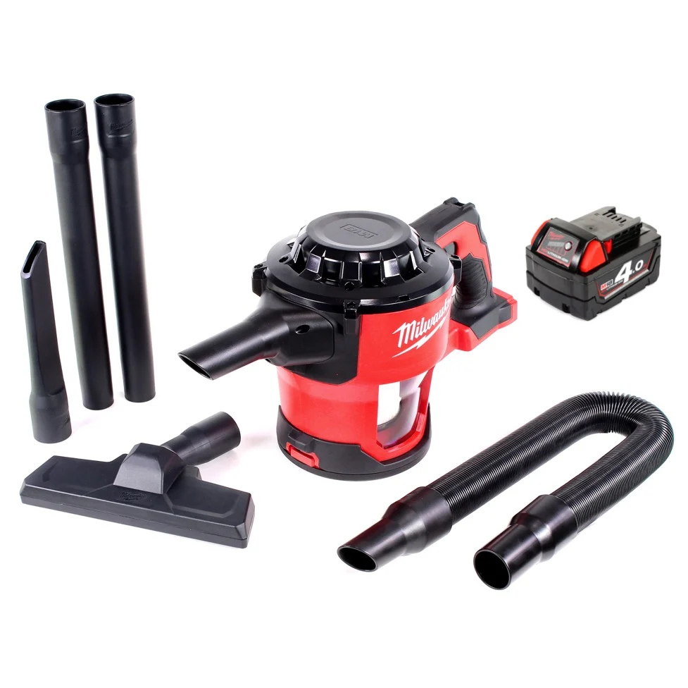 Milwaukee M18 CV 401 18 V Li-Ion Aspirateur à main compacte sans fil + 1 x Batterie 4,0 Ah - sans Chargeur