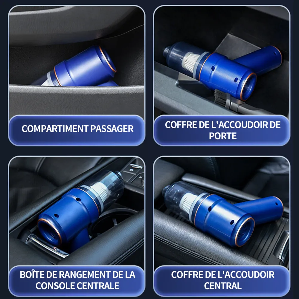 Mini aspirateur 8000Pa 120W mini aspirateur voiture aspirateur de professionnel vide main sans fil puissant pour voiture e...