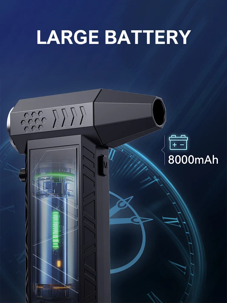 Mini Aspirateur 2 en 1 + Souffleur 8000 MAH - 5 PCS + 3 Filtres OFFERTS