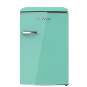 mini frigo rétro vert 110 L bac à glaçons éclairage intérieur classe E Cecotec