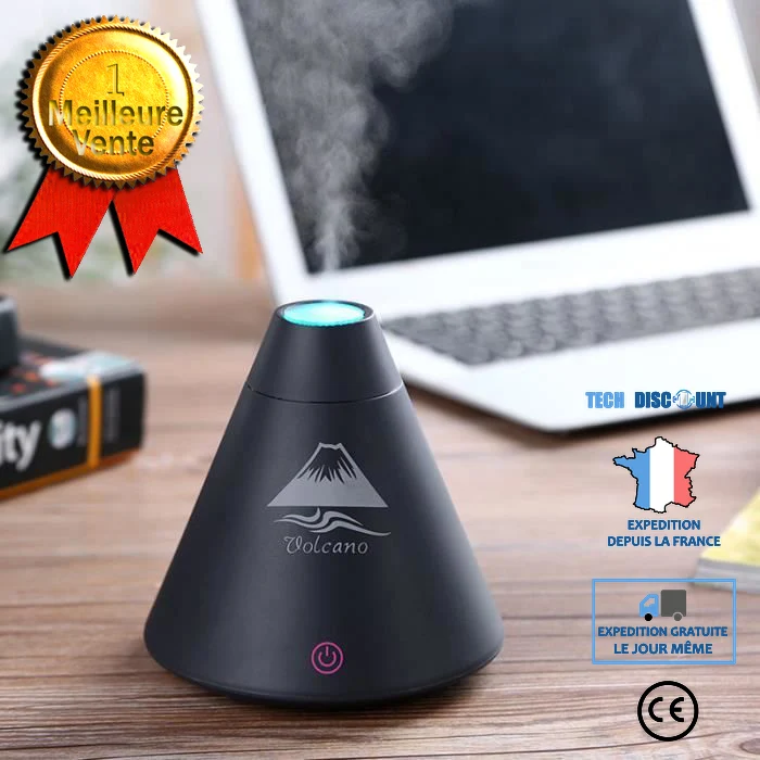 TD® Mini Humidificateur Conique à ultrason USB LED/ Purificateur d'air / Diffuseur Lumineux d'arôme huile essentielle Parf...