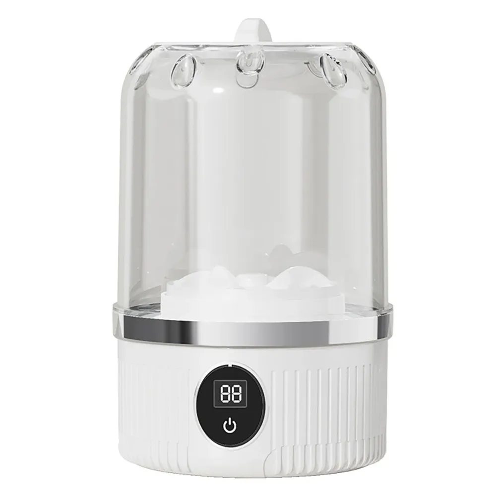 Mini machine à laver sans fil 12,5x12,5x20cm 15W 1L 3000mah étanche avec affichage numérique machine à laver pour sous-vêt...