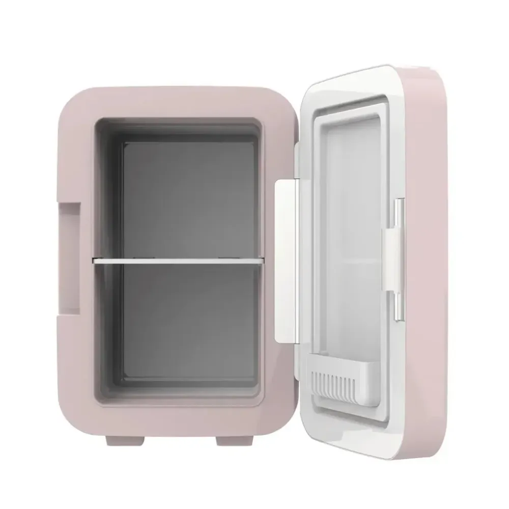 Mini réfrigérateur portable 6 L rose refroidit et chauffe pour la maison et les voyages Cecotec