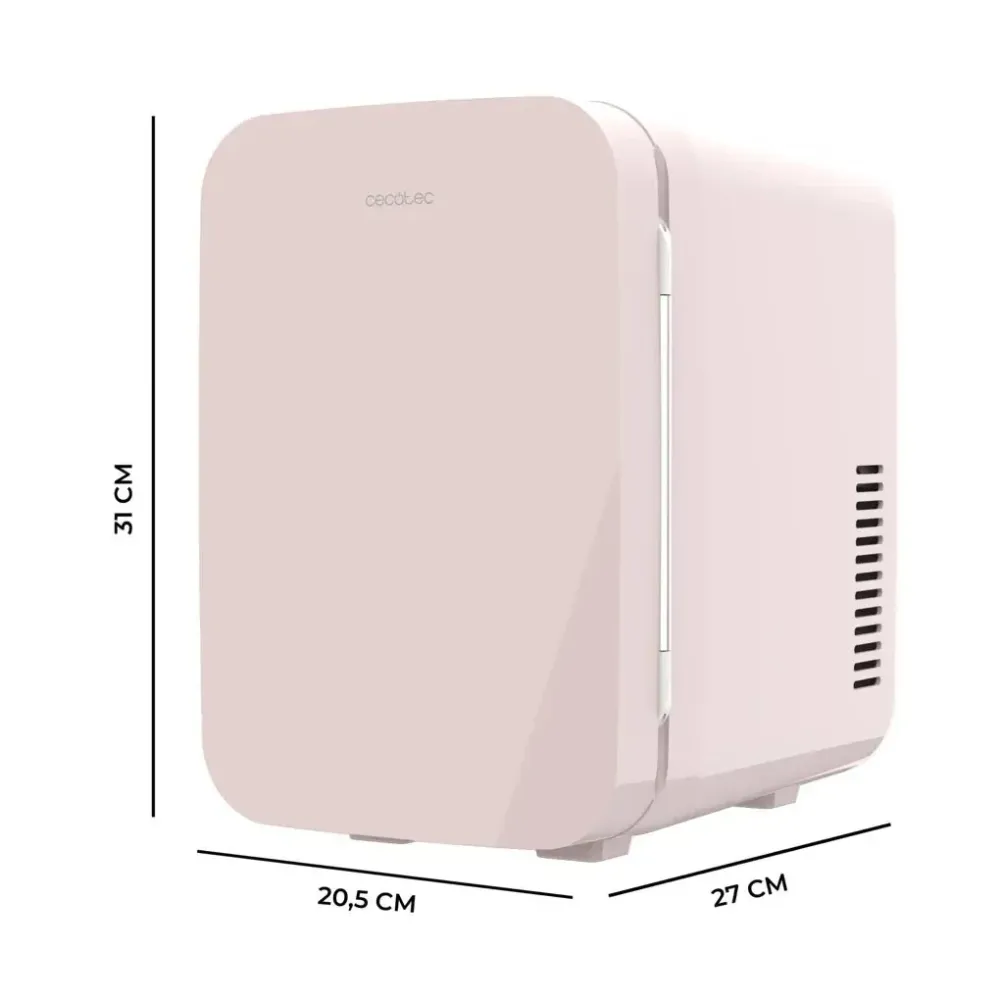 Mini réfrigérateur portable 6 L rose refroidit et chauffe pour la maison et les voyages Cecotec
