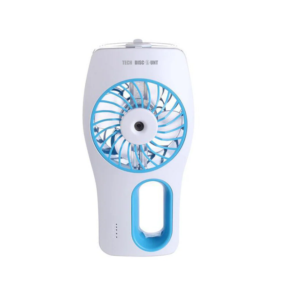 Mini ventilateur 1200mA 3 vitesses réglables Facile à transporter Réservoir d'eau de grande capacité Humidificateur de brume