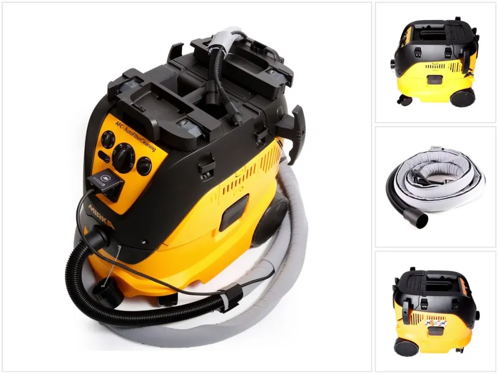 Aspirateur industriel Mirka 1230 M AFC aspirateur eau et poussière Auto Clean classe poussière M 30l 1200W + tuyau 4m + câ...