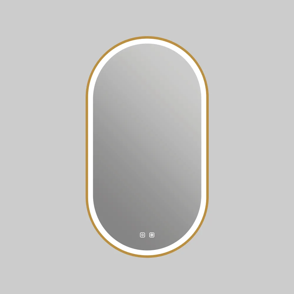 Miroir LED Kiara 20" x 36" - Or brossé
