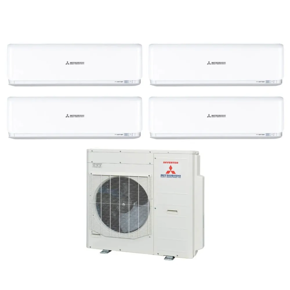 Mitsubishi Heavy Industries Climatiseur Split Inverter Panels Kireia Plus White Series 7 + 12 + 12 + 12 Avec Scm80zs-W R-3...
