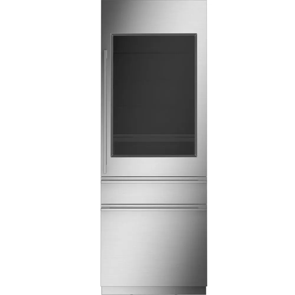 30" Customizable Glass Door Refrigerator Monogram