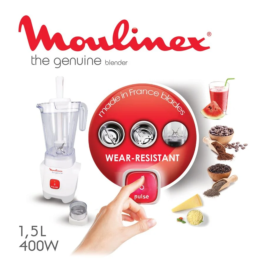 Blender Genuine 400W + 1 accessoire MOULINEX