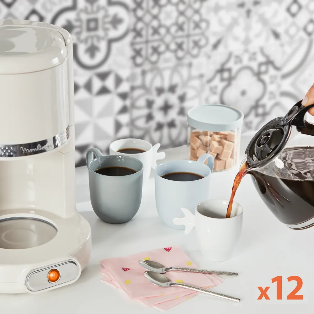 Cafetière Soleil 10 à 15 Tasses Blanc MOULINEX