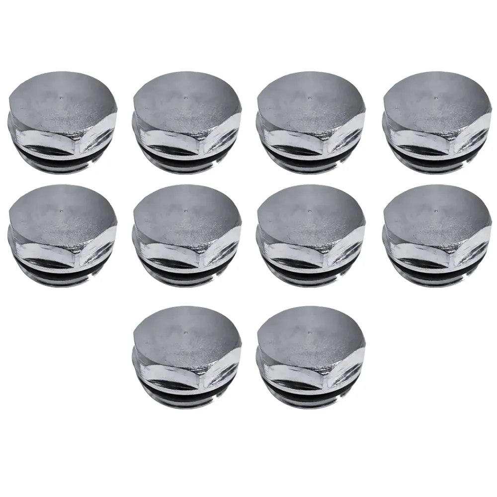 Bouchon obturateur 1/2" BSP 15 mm, manuel, chromé, pour radiateur, sèche-serviettes, évent, 5 pièces myhomeware