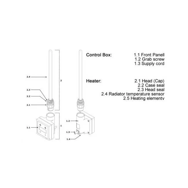 Élément chauffant électrique programmable pour sèche-serviettes KTX3, contrôleur de minuterie, blanc myhomeware
